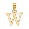 14K Polished Block Letter W Initial Pendant