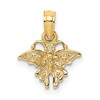 14K Textured Mini Butterfly Charm