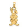 14K Cartoon Rabbit Charm