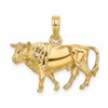 14K 3-D Bull with Horns Charm