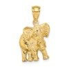 14K 2-D Elephant with Raised Trunk Charm
