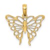 14K Filigree Butterfly Charm