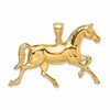 14K Polished Trotting Horse Charm