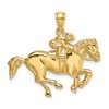 14K Jockey on Horse Charm