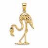 14K 3-D Textured Flamingo Charm