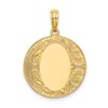 14K Circle Engraveable Center Charm