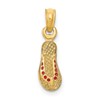 14k 3-D Red Enamel Single Flip-Flop Charm
