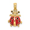 14K Red and Black Enameled Ladybug Charm