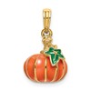 14K 3-D Enameled Pumpkin Charm