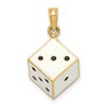 14K 3-D Enamel Dice Charm