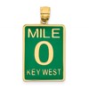 14K Green Enamel MILE 0/ KEY WEST Charm