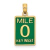 14K Green Enamel MILE 0 / KEY WEST Charm