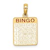 14K Enameled Bingo Card Charm