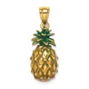 14K Green Enameled Polished 3-D Pineapple Charm