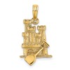 14K 3-D Sand Castle with Shovel Charm