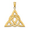 14K Polished Large Celtic Trinity Knot Charm