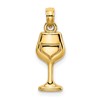 14K Wine Glass Charm