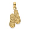 14K ANTIGUA W.I. Double Flip-Flop Charm