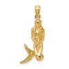 14K 3-D Mermaid Charm