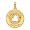 14K SANIBEL with Dolphins Circle Charm
