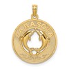 14K SARASOTA with Dolphins Circle Charm