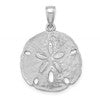 14K White Gold Polished Sand Dollar Charm