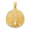 14K Polished Sand Dollar Charm