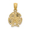 14K Starfish on Sand Dollar Charm