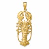 14K Large 3-D Lobster Pendant