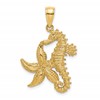 14K Starfish and Seahorse Charm