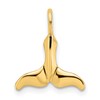 14K Polished Mini Whale Tail Charm