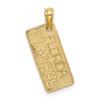 14K Textured FT. MYERS FLORIDA License Plate Charm