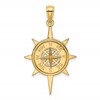 14K Star Frame with Nautical Compass Center Charm