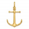 14K 3-D Anchor with Shackle Bail Charm