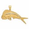 14K Large 2-D Female Dorado (Mahi-Mahi) Charm