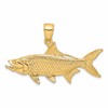14K 3-D Textured Oxeye Tarpon Fish Charm