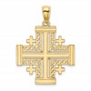 14K Cut-Out Jerusalem Cross Charm
