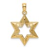 14k Textured Star of David Pendant