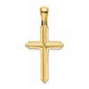 14K Polished Cross Charm