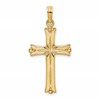14K Cross with Starburst Center Charm
