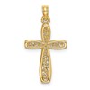 14K Cross with Filigree Center Charm