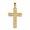 14K Arrow Tip Cross with Cross Accents Charm