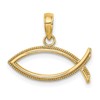 14K Ichthus Fish Charm