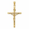 14K Textured Crucifix Charm