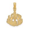 14K I LOVE JESUS with Crosses Charm