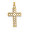 14K Filigree Beaded Outline Cross Charm