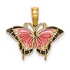 14K Small Enameled Pink Butterfly Charm