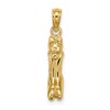 14K 3-D Polished MARCO ISLAND Cat Charm