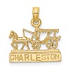 14K CHARLESTON Horse and Cart Charm