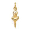 14k Polished Ballerina Charm